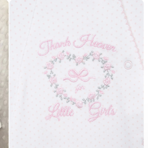 Thank Heaven For Little Girls Footed One-Piece (Headband not included)