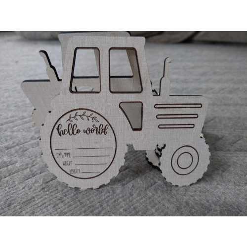 Newborn Baby announcement Tractor Photo prop