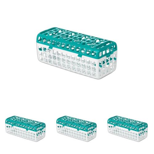 OXO Tot Dishwasher Basket for Bottle Parts & Accessories, Teal, 1 Count (Pack of 4)