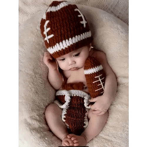 newborn suit photography props hand knitted hat - Temu