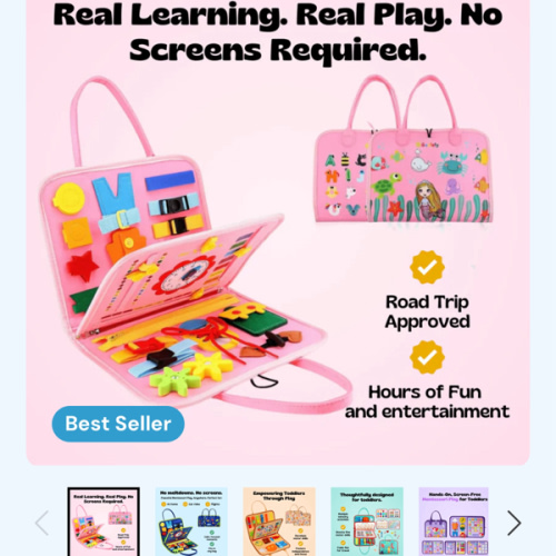 Montessori Busy Board for Toddlers | TibaToes™ Official