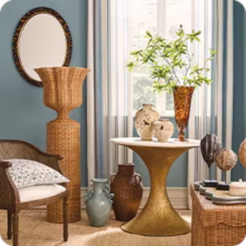 BW Wicker Stacking Storage Baskets