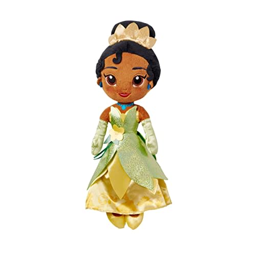 DISNEY STORE Official Princess Plush Doll, Tiana, Medium 14 Inches, Soft Plushy with Embroidered Features, Princess Toys for Girls, Disney Dolls, Stuffed Animals for Girls