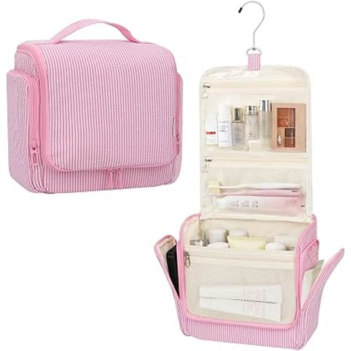 Relavel Travel Hanging Toiletry Bag, Makeup Bag for Women Girls Kids Gifts