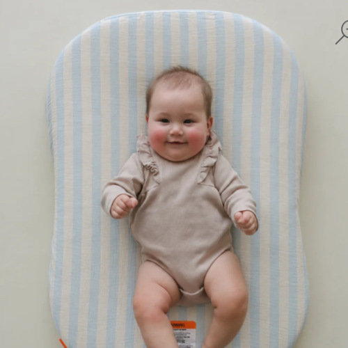 Infant Lounger Muslin Cover | Sky stripe