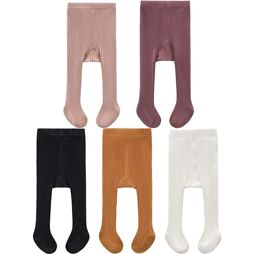 CECORC Baby Tights–Thick Girl Leggings 0-6 mo - Seamless Cable Knit Cotton