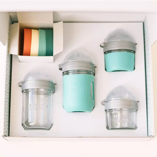 Healthy Baby Starter Gift Set – Mason Bottle