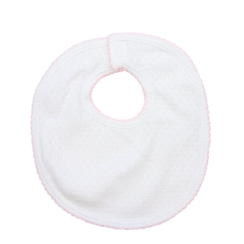 White Bib w/ Trim & Eyelet Option #151