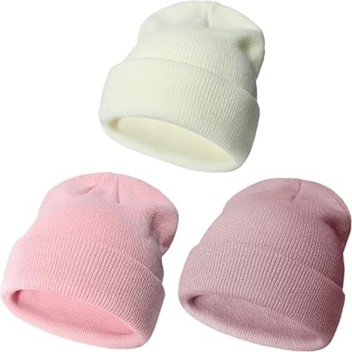 YMYDYFC Baby Beanie 3Pack Toddler Beanie Infant Knit Hat Baby Winter Hats for Boy Girl Winter Clothes Warm Knit Cap 0-6Years