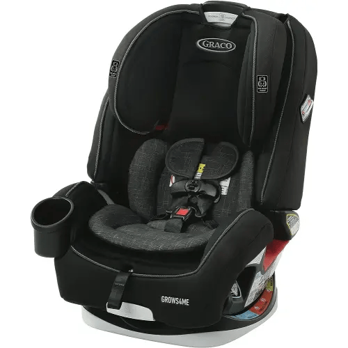 Graco Grows4Me 4-in-1 Car Seat, Convertible Infant to Toddler Car Seat and Booster, West Point Design, for 10 Years of Safe, Comfortable Journeys