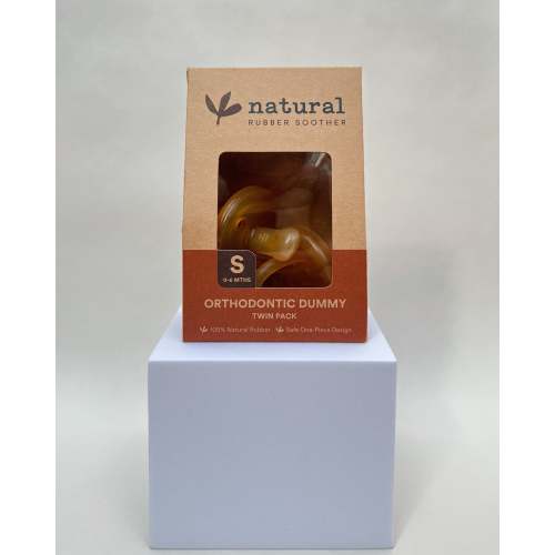 Natural Rubber Soother - Orthodontic twin pack - Eco Packaging