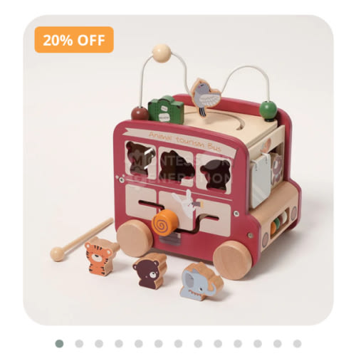 Montessori Smart Safari Bus - Five Toys in One!