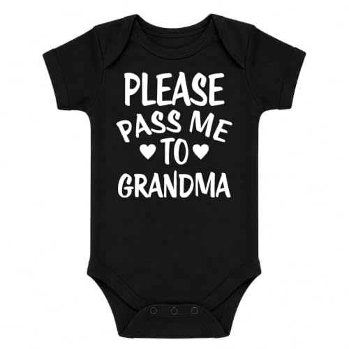 CBTwear Please Pass Me to Grandma Funny Baby Bodysuit | Grandma baby humor for first visits, grandparent announcements, showers, reunions, and family pictures
