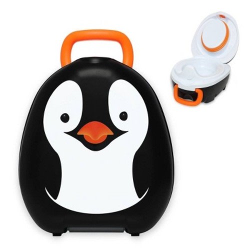 My Carry Potty at Home and On the Go Potty Training Toilet Seat - Penguin, Black