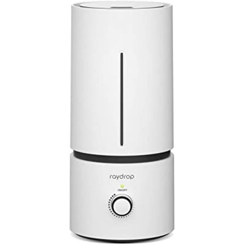 raydrop Cool Mist Humidifiers for Babies, Quiet and Small Ultrasonic Humidifier for Bedroom Nightstand, Space Saving, Auto Shut Off - (0.45 Gallon, US 110 V) (White, 1.7L)