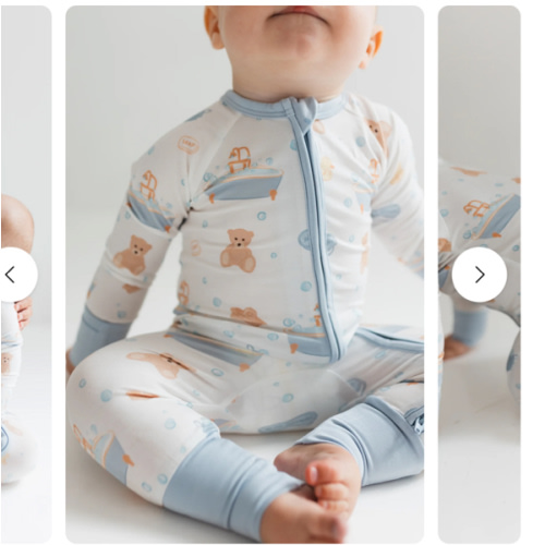 Blue Bath Time Zipper Romper – In My Jammers