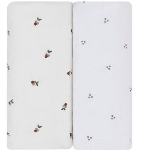 Ely's & Co. Waterproof Crib Sheets -Berry and Cluster Dot Lavender 2 Pack
