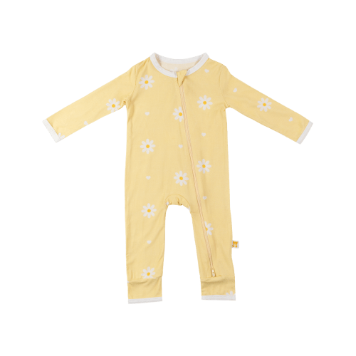 Zippered Romper (Daisy Yellow) – Snuggle & Slumber