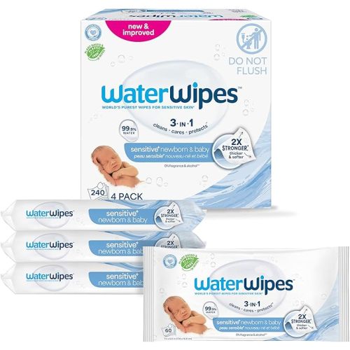 WaterWipes Original Baby Wipes Unscented Hypoallergenic for Sensitive Skin