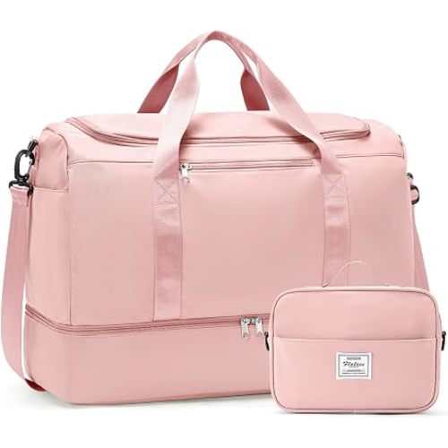 Travel Duffle Bag with Shoe Compartment, XL Weekender Bags for Women