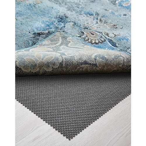 Veken 4x6 Ft Rug Pad Gripper for Hardwood Floors, Non Slip Rug Bedroom Pads for Area Rugs, Thick Dark Grey Rug Grippers for Tile Floors, Under Carpet Anti Skid Mat, Keep Your Rugs Safe and in Place