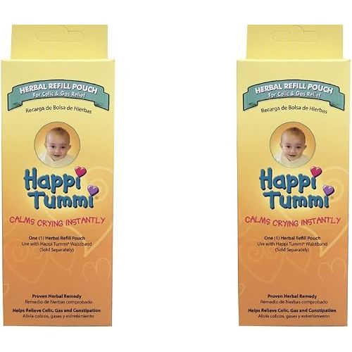 Happi Tummi Herbal Refill Pack - Relief for Infants and Babies with Colic, Gas, and Upset Tummies (2 Pack)