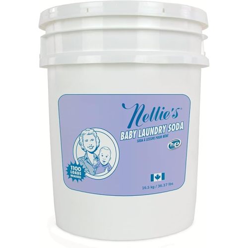 Nellie's Baby Laundry Soda - Hypoallergenic Powdered Laundry Detergent For Babies & Children - 1,110 Load