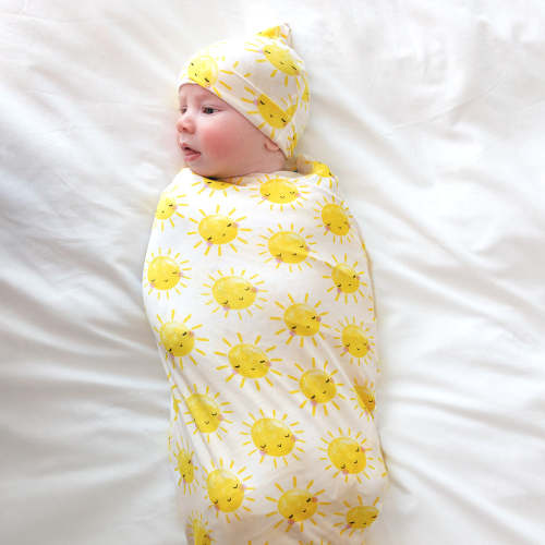 Sunshine Swaddle & Hat Set - Little Sleepies