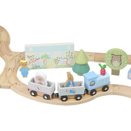 Peter Rabbit: Radish Express Train Set - Wooden Building Track Playset - Orange Tree Toys | Maisonette
