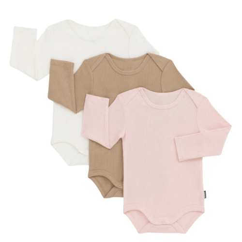 Bonds Rib Longsleeve Bodysuit 3 Pack | Baby | BWDHA