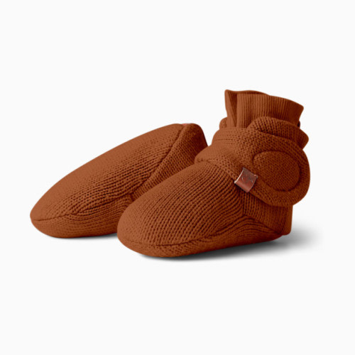 Goumi Kids Stay On Knit Baby Boots - Clay, 3-6 M