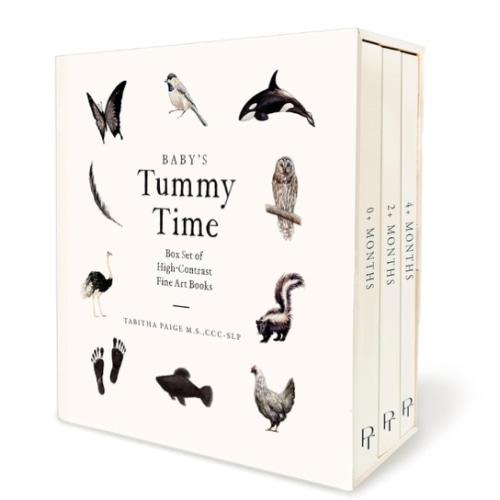 Baby's Tummy Time Book Box Set: A 3-Book Box Set of High-Contrast Art for Visual Stimulation at Tummy Time (Tabitha Paige Children's Book Series)