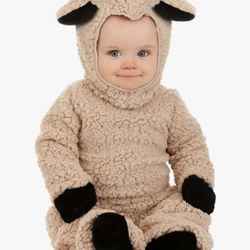 Infant Wooly Sheep Costume - Baby Sheep Nativity Scene Lamb Costume - Soft Fleece Newborn Baby Little Lamb Outfit