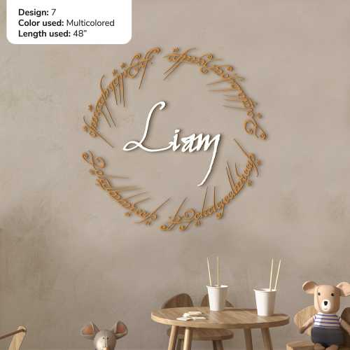 LOTR name sign, Personalized wooden wall art, Kidsroom decor, Fantasy baby room decor, Hobbit Gift