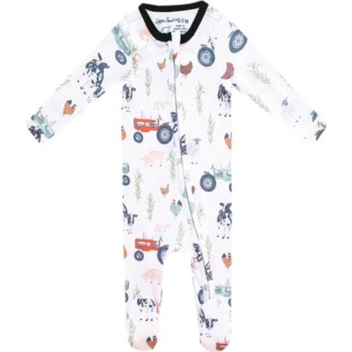 Zip-Up Footie Pajamas, 0-3M
