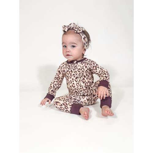 Convertible Zip Pajamas - Classic Leopard – Goosies