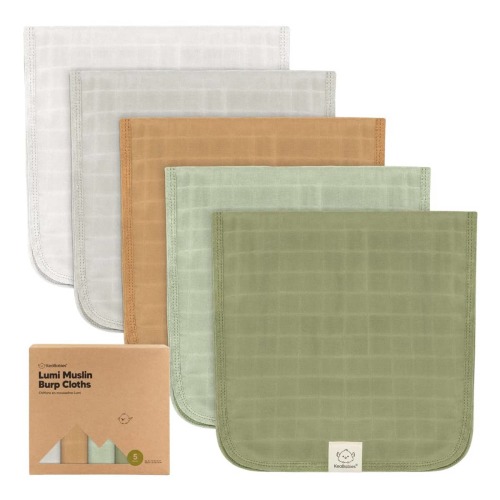 KeaBabies Lumi Muslin Burp Cloths - Pine