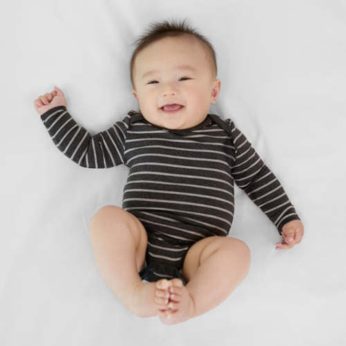 Heather Black Stripes Bodysuit