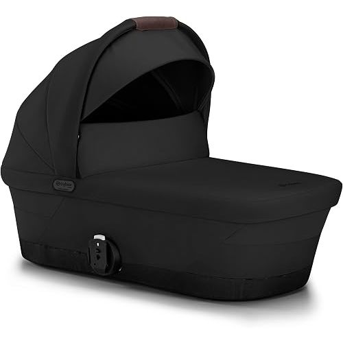 Cybex Gazelle/e-Gazelle Infant Cot – Up to 20 lbs, Comfortable and Spacious, Soft Fabric, Easy Attachment, Removable and Washable Liner, Ideal for Newborns, Moon Black