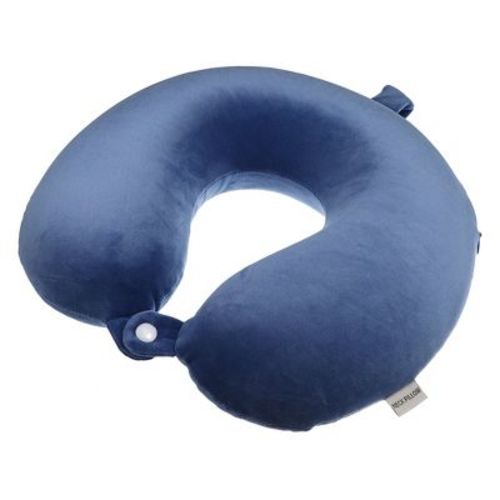 Unique Bargains Travel Office Home U-Shaped Memory Foam Neck Pillow 1Pc Blue
