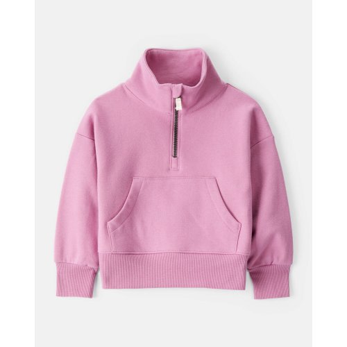 Toddler Girl DayDream Fleece Long-Sleeve Quarter-Zip Pullover Sweatshirt - Pink - Carter's | Carter's
