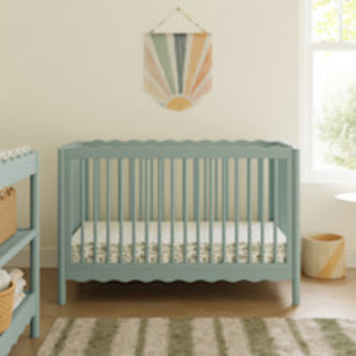 babyletto Swell 4-in-1 Convertible Crib with Conversion Kit - Light Sage