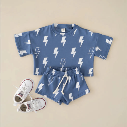 Shorts Set | Blue Bolts