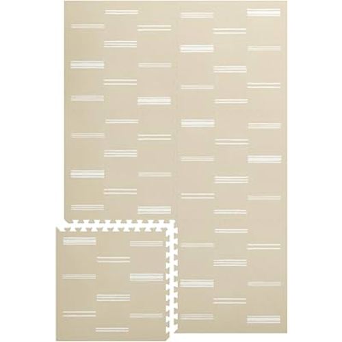 Lillefolk Baby Play Mat for Floor – 4x6ft Old White| Soft Non Toxic Premium EVA Foam Tiles for Tummy Time, Crawling & Playroom – Waterproof Interlocking Floor Mat for Babies & Toddlers (6 Tiles)