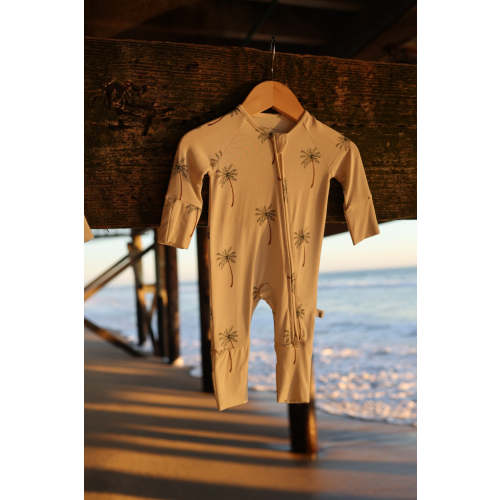 Bamboo Zip Pajamas | Palm Tree