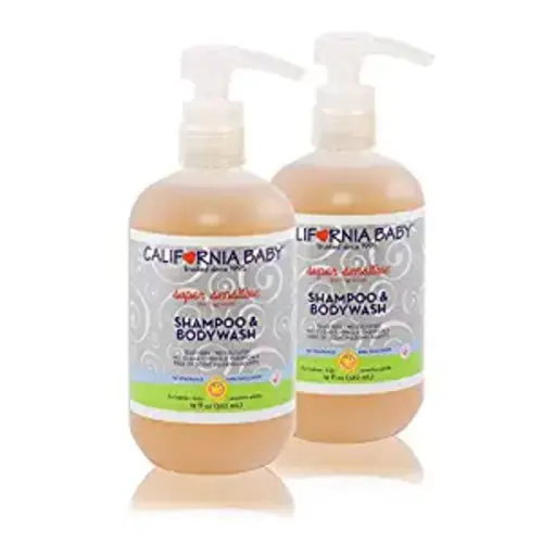 California Baby Super Sensitive Shampoo & Body Wash - No Fragrance - 19 oz (Pack of 2) - 19 Fl Oz (Pack of 2)