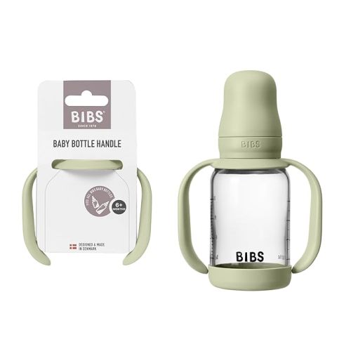 Bibs | Baby Bottle Handle | Easy & Comfortable Grip | Non-Slip Surface | BPA-Free | Dishwasher Safe | BIBS Baby Bottle Accessories | Sage