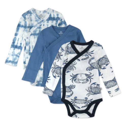 3-Pack Organic Cotton Long Sleeve Side-Snap Bodysuits | Honest Baby Clothing