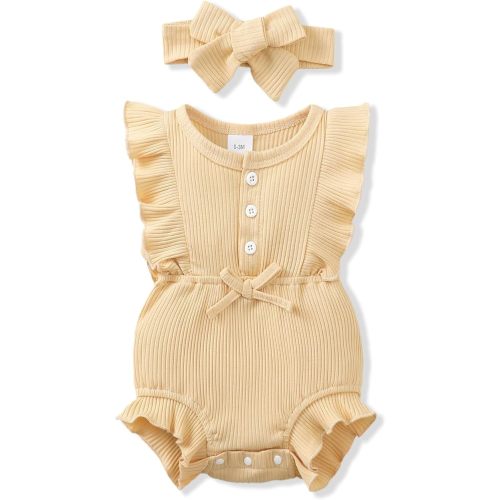 Renotemy Newborn Infant Baby Girl Clothes Rompers Summer Jumpsuits Short Sleeve Romper Infant Baby Clothes Girl