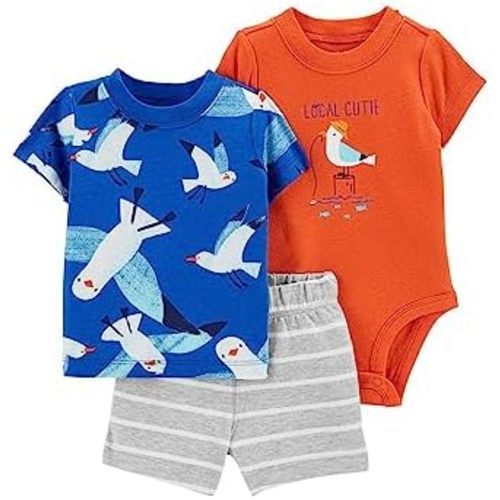 Carter's 3-Piece Giraffe Little Short Set